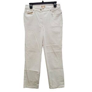 Nordstrom Studio 121 Women's White High Waist Straight Leg Jeans Size 10‎